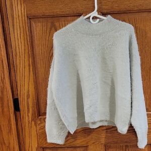 H&M Soft Light Blue- Gray Women's Mock Turtleneck Sweater